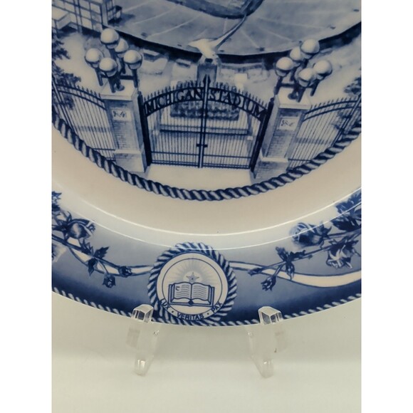 U of Michigan Stadium Collectible Plate Homer Laughlin Football The Big House - Picture 6 of 10